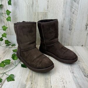 UGG Australia Women's Classic Short 5251-Y Brown Suede Winter Boots Pull On sz 6